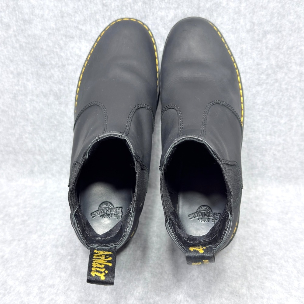 Dr Martens Rometty Womens Size 9 Platform Chelsea Boots Black Burnished Wyoming - Picture 5 of 9